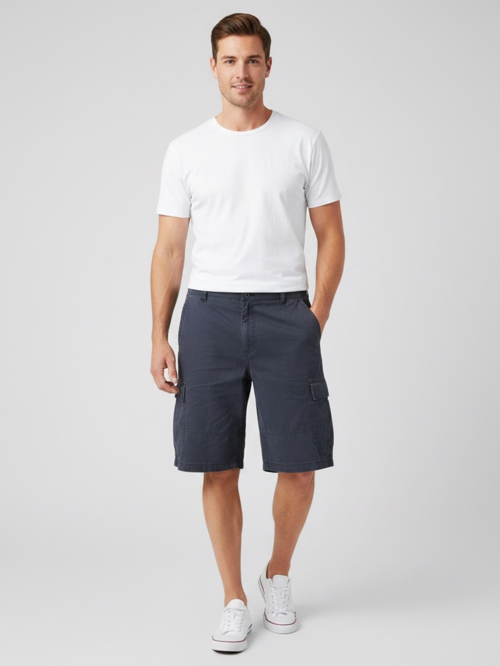 American Rag Men's Dark Blue Cargo Shorts Size 38 100% Cotton